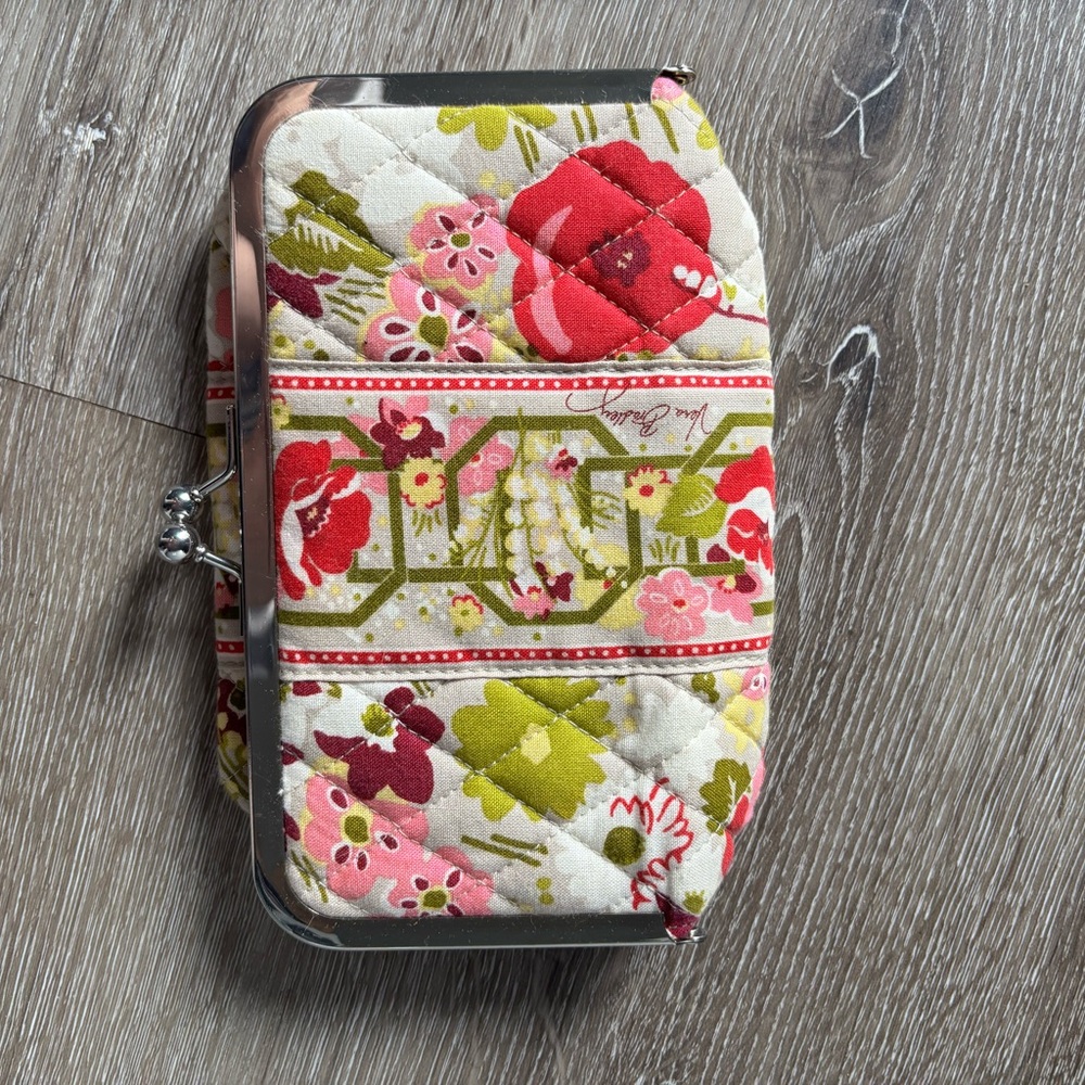Vera Bradley Floral Quilted Clutch - Red, Green, Pink